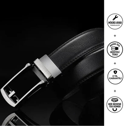 Lovrenz Otomatik Tokalı Kemer Hakiki Deri